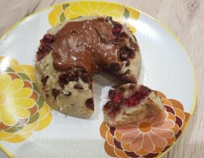 Banana bowlcake à la framboises et chocolat