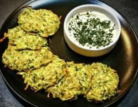 Beignets de courgettes râpées au four