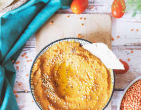 Houmous de lentilles corail