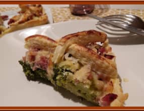 Tarte aux brocolis et poudre d’amandes