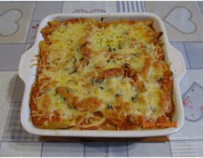 Gratin de penne tomates basilic