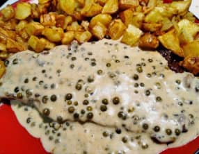 Entrecôte au poivre vert