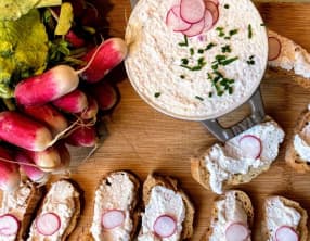 Tartinade de radis et fromage frais