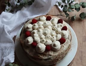 Layer cake chocolat crème pralinée