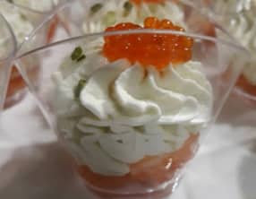 Petites verrines de truite