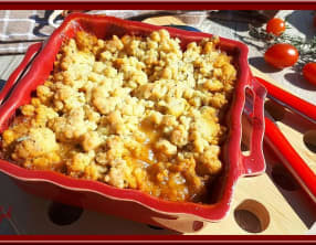 Crumble de poivrons et chorizo