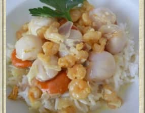 Noix de St-Jacques à la crème de Curry