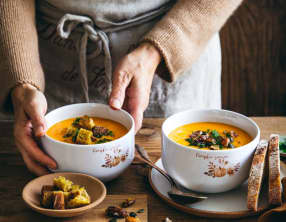 Velouté de patate douce, carotte et courge