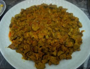 Kebda Mchermla-Foie d'agneau à  la marocaine