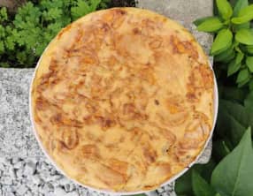 Frittata de patate douce et de taro