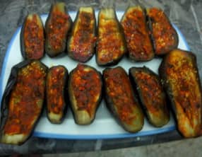 Aubergines à  la chermoula marocaine
