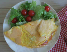 Omelette au jambon de Bayonne et Beaufort