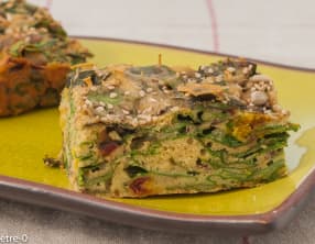 Carrés de cake aux blettes et fromage