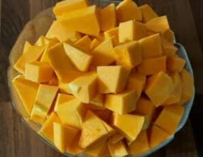 Congeler une courge crue