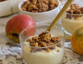 Crémeux de pommes et son streusel aux épices
