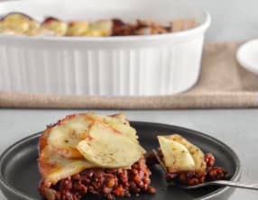 Étagé de lentilles et de pommes de terre