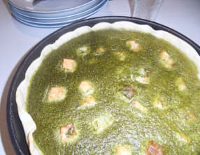 Quiche aux épinards et au saumon
