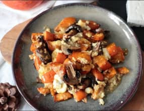 Potimarron rôti à la feta et miel