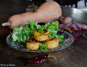 Petits flans légèrement pimentés à la courge et à la patate douce