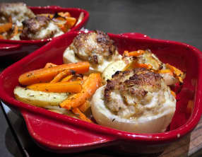 Oignons farcis à la viande