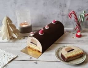 Bûche crème de marrons myrtilles