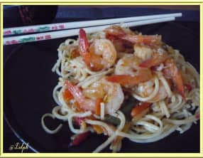 Nouilles chinoises aux crevettes