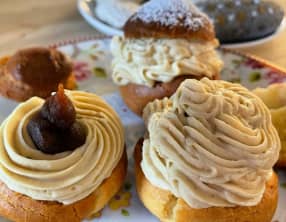 Les choux à la crème à la patate douce