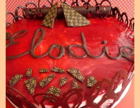 Entremets framboise et citron