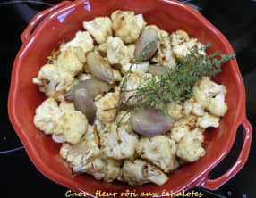 Chou-fleur rôti aux échalotes