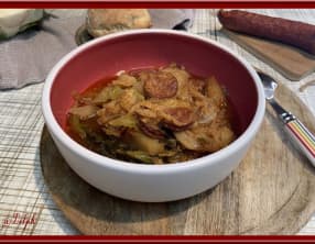 Soupe au chorizo et chou frisé