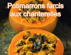 Potimarrons farcis aux chanterelles