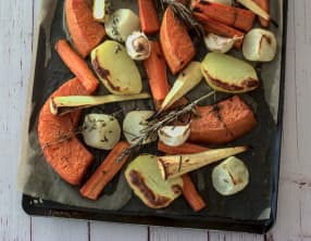 Légumes d'Automne rôtis au sirop d'Érable