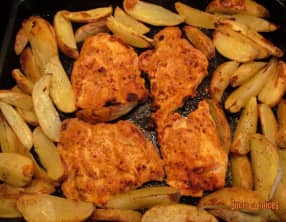 Escalopes de dinde au four au curry et yaourt