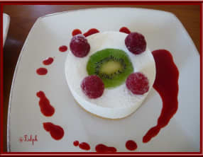 Mousse citronnée kiwi framboises