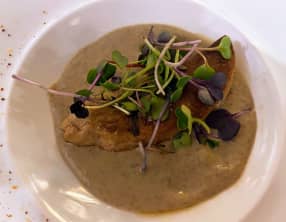 Soupe de lentilles au foie gras