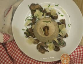 Panna cotta aux champignons et parmesan