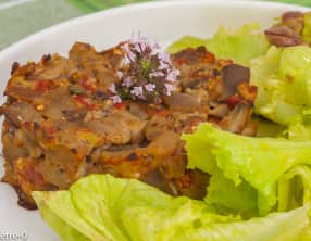 Hamburger d’aubergines aux herbes