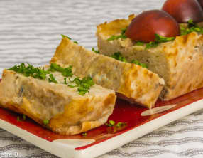 Financier salé aux poires et au bleu