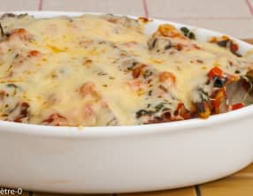 Gratin de semoule d’épeautre aux blettes