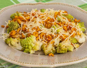 Chou romanesco aux crevettes