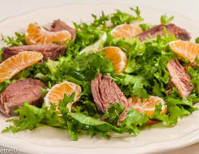 Salade de confit de canard aux clémentines