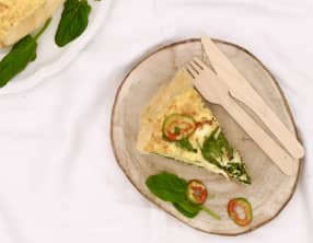 Quiche toute légère aux épinards frais