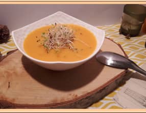 Soupe de carottes au lait de coco