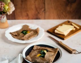Galettes raclette épinards