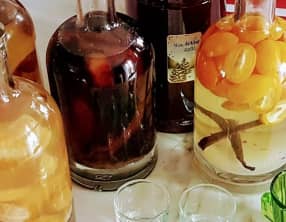 Rhum arrangé clémentines ananas fruits de la passion et kumquats