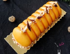 Bûche vanille insert praliné
