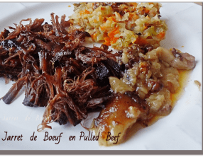 Jarret de boeuf en pulled beef