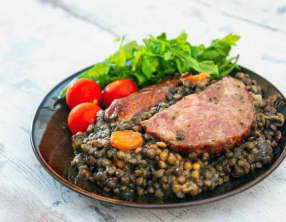 Lentilles au lard