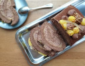 Bûche noisette citron