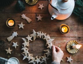 Couronne de sablés de noël